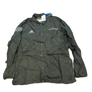 NWT Nebraska Cornhuskers adidas Salute To Service Coaches Olive Jacket